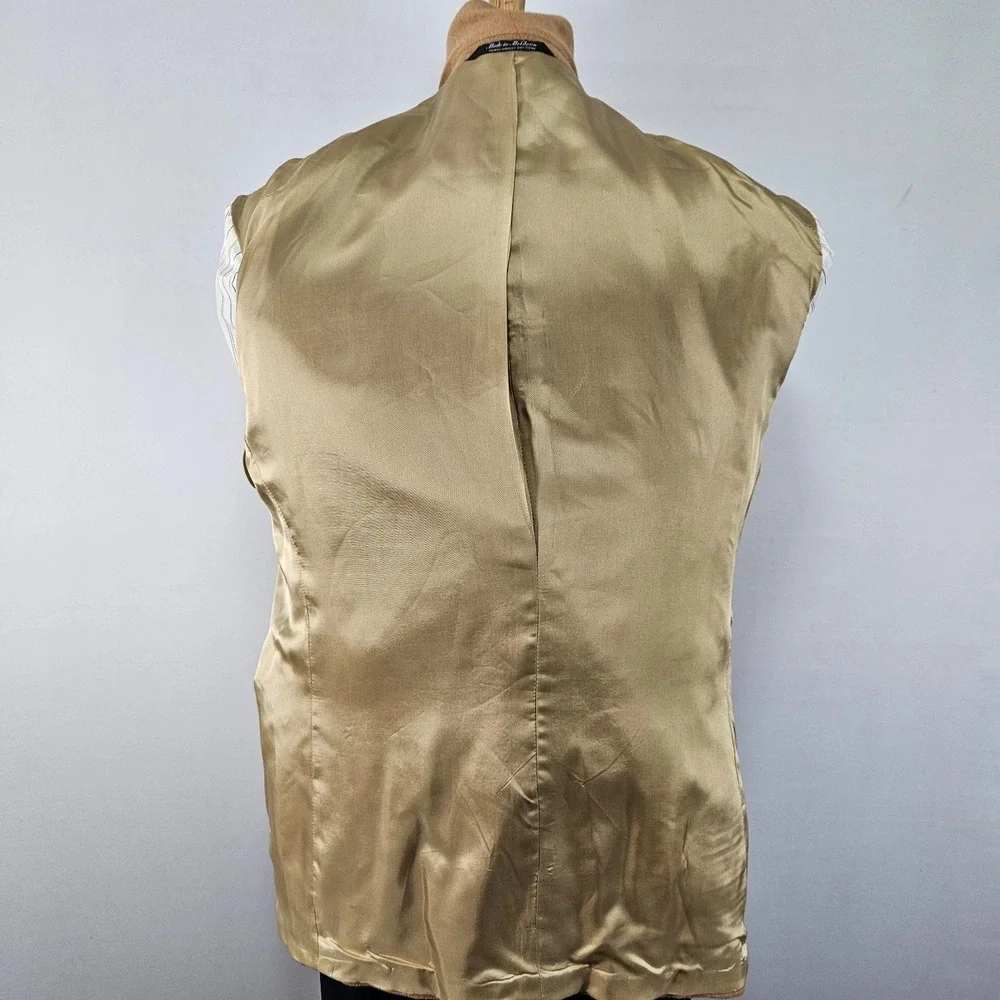Bill Robin Son Men's Sport Coat Blazer Two Button Wool Camel Nylon Blend 46R